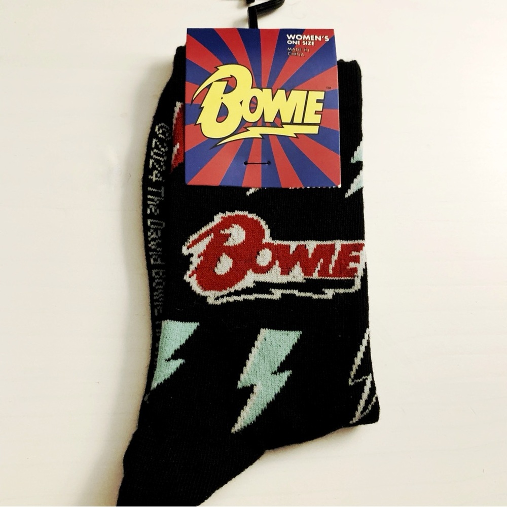 David Bowie Novelty Printed Ankle Socks OS Adult Official Band Merchandise - Picture 4 of 4